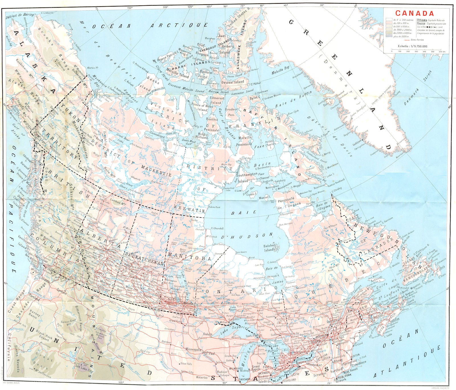 CANADA. Canada 1967 old vintage map plan chart